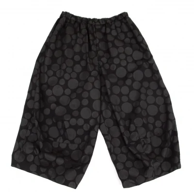 ブラックコムデギャルソンBLACK COMME des GARCONS ウォッシュ加工ドットサルエルパンツ 黒