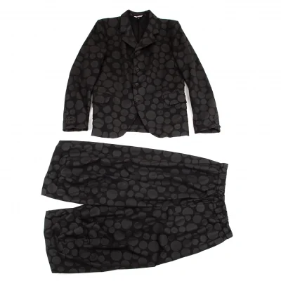 ブラックコムデギャルソンBLACK COMME des GARCONS ウォッシュ加工ドットセットアップスーツ 黒