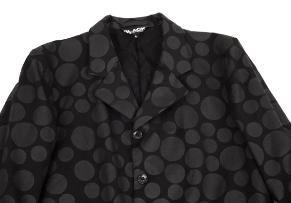 ブラックコムデギャルソンBLACK COMME des GARCONS ウォッシュ加工ドットセットアップスーツ 黒L K-98838_003