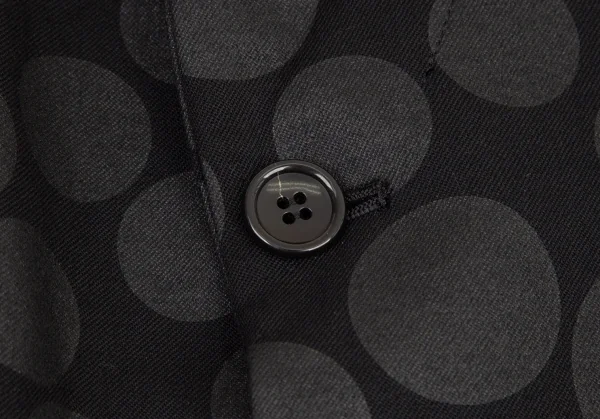 ブラックコムデギャルソンBLACK COMME des GARCONS ウォッシュ加工ドットセットアップスーツ 黒L K-98838_004