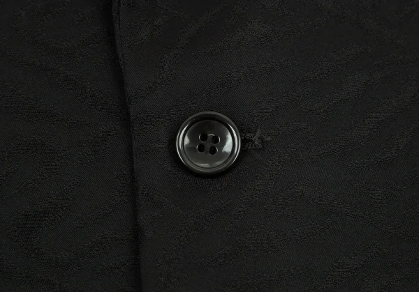 ブラックコムデギャルソンBLACK COMME des GARCONS インサイドアウトドッキンググラフィック裁ち切りリバーシブルロングコート 黒L K-98840_005