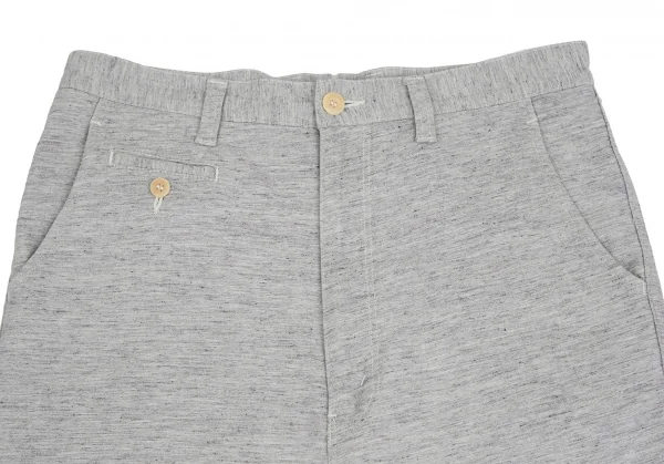 ジュンヤワタナベマン コムデギャルソンJUNYA WATANABE MAN COMME des GARCONSリネン混シンチバックスウェットショーツ 杢グレーM K-98843_002