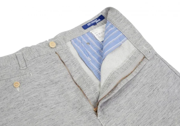 ジュンヤワタナベマン コムデギャルソンJUNYA WATANABE MAN COMME des GARCONSリネン混シンチバックスウェットショーツ 杢グレーM K-98843_004