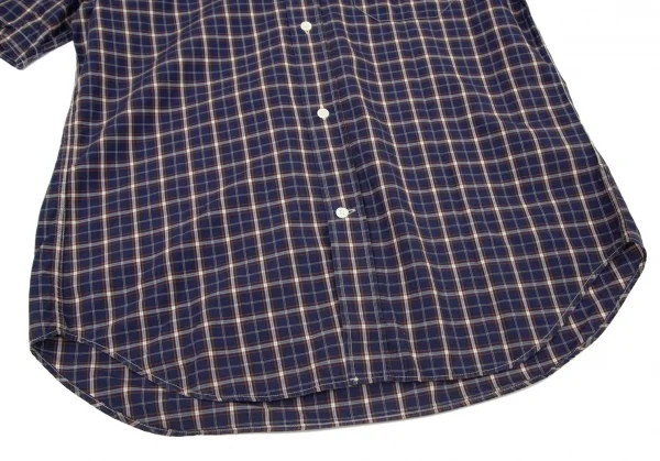 アイ ジュンヤワタナベ マン コムデギャルソン eYe JUNYA WATANABE MAN COMME des GARCONSマドラスチェックボタンダウン半袖シャツ 紺M K-98845_007