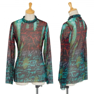 ジャンポールゴルチエ ファムJean Paul GAULTIER FEMME レタリングプリントパワーネットカットソー