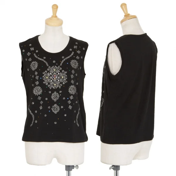 イッセイミヤケ ハートISSEY MIYAKE HaaT フロントビジュータンクトップ 黒2 K-98885_001