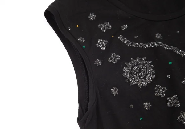 イッセイミヤケ ハートISSEY MIYAKE HaaT フロントビジュータンクトップ 黒2 K-98885_004