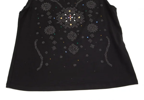 イッセイミヤケ ハートISSEY MIYAKE HaaT フロントビジュータンクトップ 黒2 K-98885_006