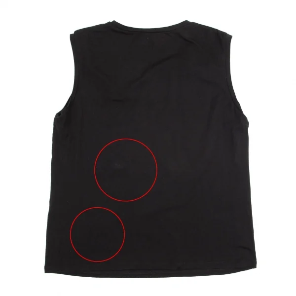 イッセイミヤケ ハートISSEY MIYAKE HaaT フロントビジュータンクトップ 黒2 K-98885_009