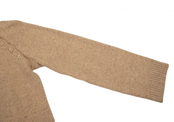 ラ ペリオード ヨシエ イナバLa Periode yoshie inaba ウールネップサイドボタンネックニット ベージュ2 K-98902_010