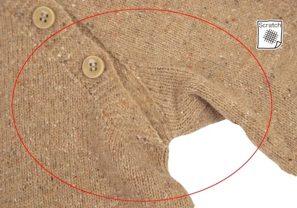 ラ ペリオード ヨシエ イナバLa Periode yoshie inaba ウールネップサイドボタンネックニット ベージュ2 K-98902_005