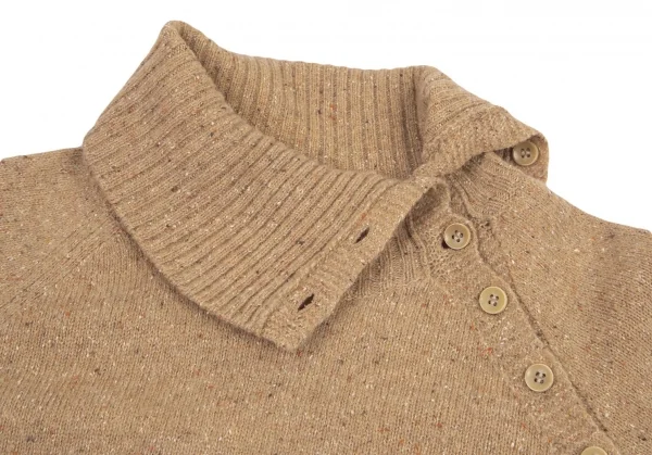 ラ ペリオード ヨシエ イナバLa Periode yoshie inaba ウールネップサイドボタンネックニット ベージュ2 K-98902_006