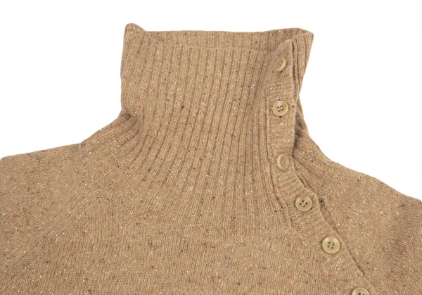 ラ ペリオード ヨシエ イナバLa Periode yoshie inaba ウールネップサイドボタンネックニット ベージュ2 K-98902_007