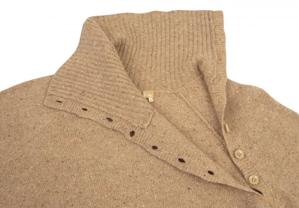 ラ ペリオード ヨシエ イナバLa Periode yoshie inaba ウールネップサイドボタンネックニット ベージュ2 K-98902_009