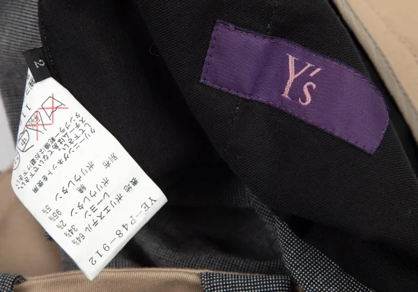 ワイズY's ウエスト切替ドビー織りハーフパンツ グレー2 K-98915_012