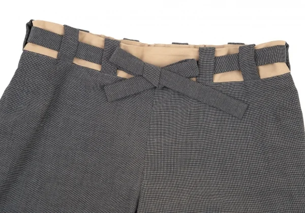 ワイズY's ウエスト切替ドビー織りハーフパンツ グレー2 K-98915_002