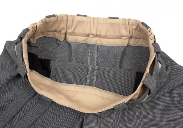 ワイズY's ウエスト切替ドビー織りハーフパンツ グレー2 K-98915_004