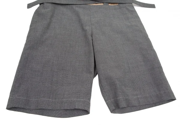 ワイズY's ウエスト切替ドビー織りハーフパンツ グレー2 K-98915_006