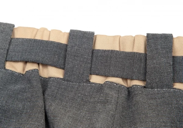 ワイズY's ウエスト切替ドビー織りハーフパンツ グレー2 K-98915_009