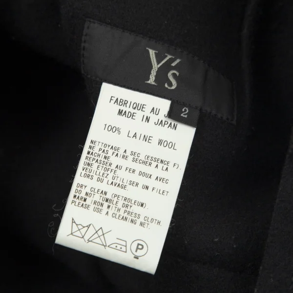 ワイズY's ウールフェルトミニスカート 黒2 K-98918_010