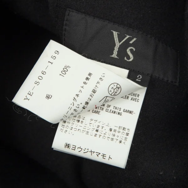 ワイズY's ウールフェルトミニスカート 黒2 K-98918_011