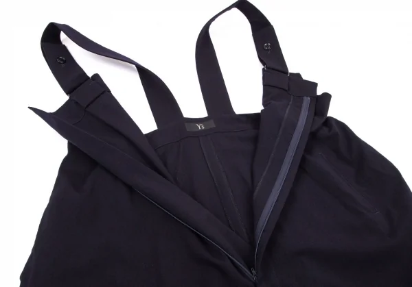 ワイズY's ストレッチウールサルエルオーバーオール 紺2 K-98924_004