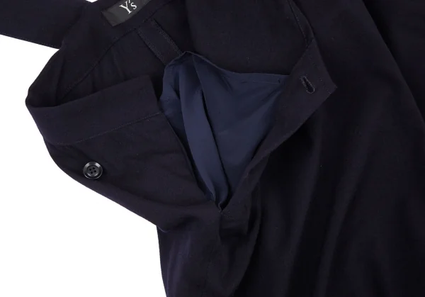 ワイズY's ストレッチウールサルエルオーバーオール 紺2 K-98924_007