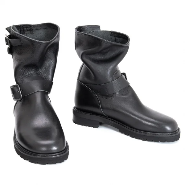 新品!ワイズY's レザーエンジニアブーツ 黒4(24位) K-98928_001