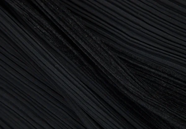 イッセイミヤケISSEY MIYAKE起毛切替ロングプリーツスカート 黒M K-98938_009