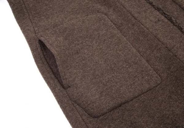 イッセイミヤケハートISSEY MIYAKE HaaT ボア切替リバーシブルニットコート モカ4 K-98947_011