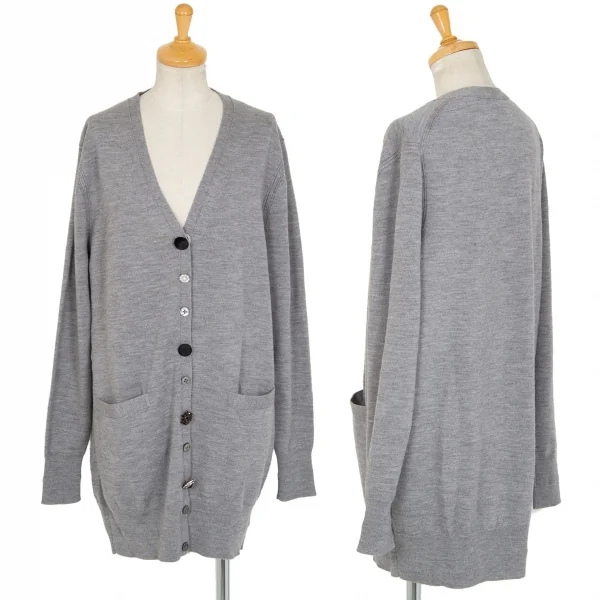 マークジェイコブスMARC JACOBS マルチボタンロングカーディガン グレーS/P K-98953_001