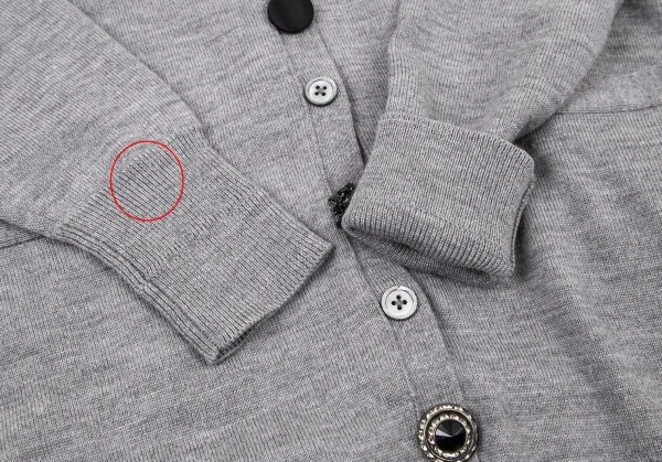 マークジェイコブスMARC JACOBS マルチボタンロングカーディガン グレーS/P K-98953_011