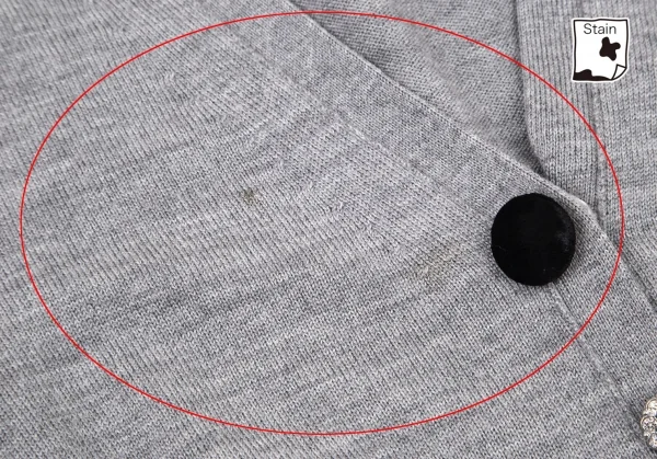 マークジェイコブスMARC JACOBS マルチボタンロングカーディガン グレーS/P K-98953_005