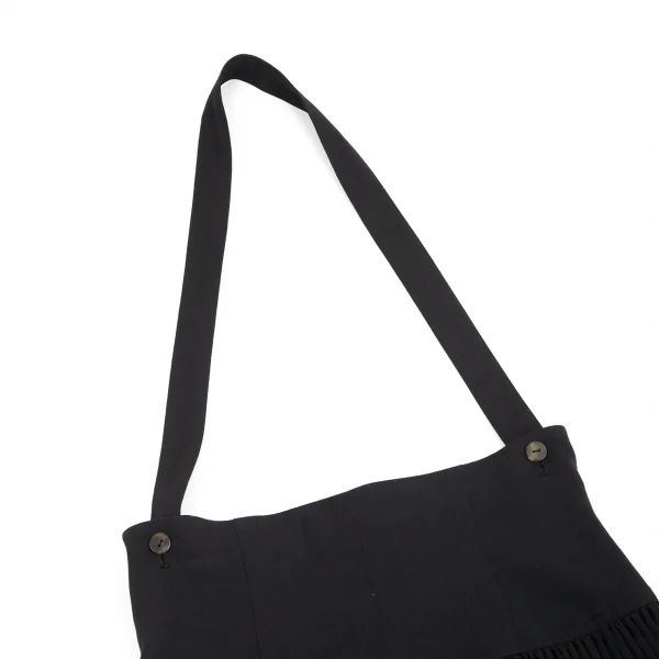 ジュニアゴルチエJUNIOR GAULTIER ショルダーストラップ付きプリーツ切替スカート 黒40 K-98982_003