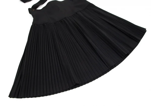 ジュニアゴルチエJUNIOR GAULTIER ショルダーストラップ付きプリーツ切替スカート 黒40 K-98982_006