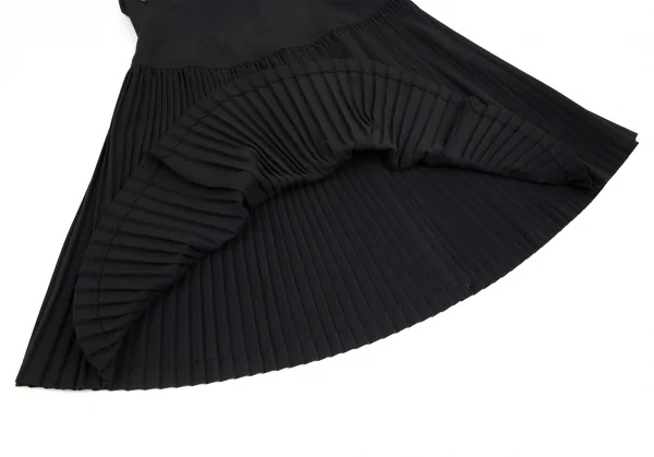 ジュニアゴルチエJUNIOR GAULTIER ショルダーストラップ付きプリーツ切替スカート 黒40 K-98982_007