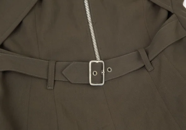 ジュニアゴルチエJUNIOR GAULTIER クロスストラップサロペット カーキ40 K-98983_012