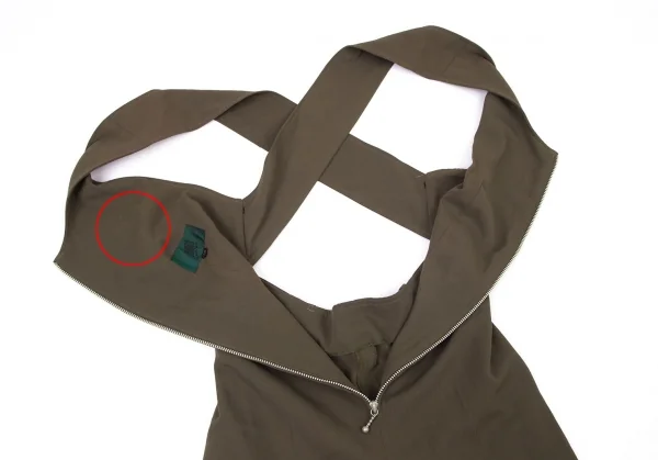 ジュニアゴルチエJUNIOR GAULTIER クロスストラップサロペット カーキ40 K-98983_005