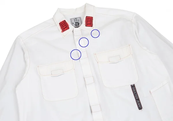 GAULTIER JEAN'S Hook & Loop Design Long Sleeve Shirt K-98985_002
