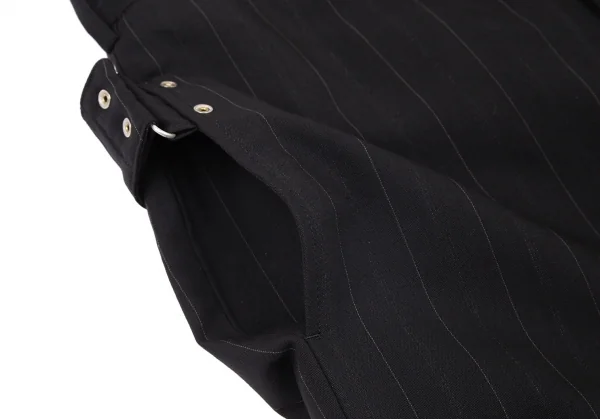 ジャンポールゴルチエ オムJean Paul GAULTIER HOMME バックベルトストライプパンツ 黒46 K-98997_010
