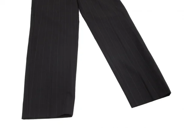 ジャンポールゴルチエ オムJean Paul GAULTIER HOMME バックベルトストライプパンツ 黒46 K-98997_011
