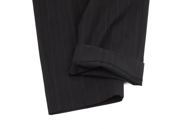ジャンポールゴルチエ オムJean Paul GAULTIER HOMME バックベルトストライプパンツ 黒46 K-98997_012