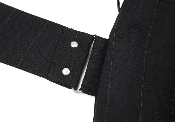 ジャンポールゴルチエ オムJean Paul GAULTIER HOMME バックベルトストライプパンツ 黒46 K-98997_005