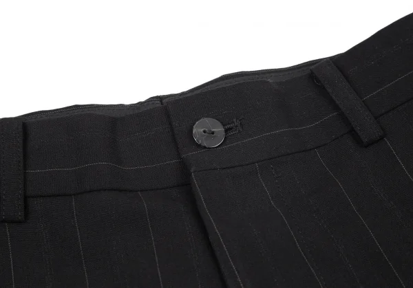 ジャンポールゴルチエ オムJean Paul GAULTIER HOMME バックベルトストライプパンツ 黒46 K-98997_008
