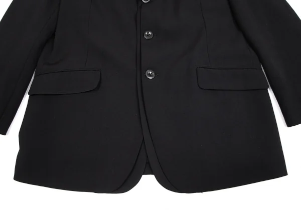 ヨウジヤマモト プールオムYohji Yamamoto POUR HOMME ウールギャバダブルラペルジャケット 黒3 K-99015_011