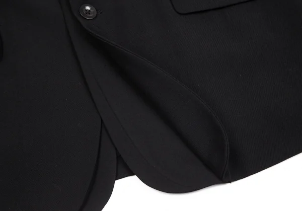 ヨウジヤマモト プールオムYohji Yamamoto POUR HOMME ウールギャバダブルラペルジャケット 黒3 K-99015_013