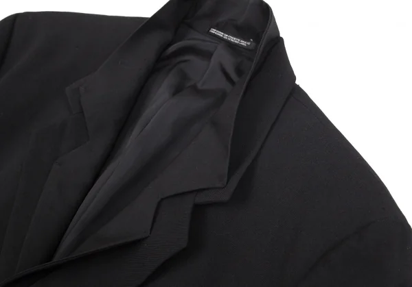 ヨウジヤマモト プールオムYohji Yamamoto POUR HOMME ウールギャバダブルラペルジャケット 黒3 K-99015_005