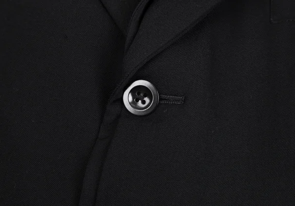 ヨウジヤマモト プールオムYohji Yamamoto POUR HOMME ウールギャバダブルラペルジャケット 黒3 K-99015_007