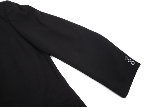 ヨウジヤマモト プールオムYohji Yamamoto POUR HOMME ウールギャバダブルラペルジャケット 黒3 K-99015_008