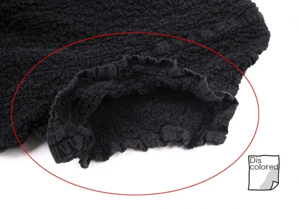 イッセイミヤケ ミーISSEY MIYAKE me カリフラワーフレンチスリーブトップス 黒M位 K-99044_006